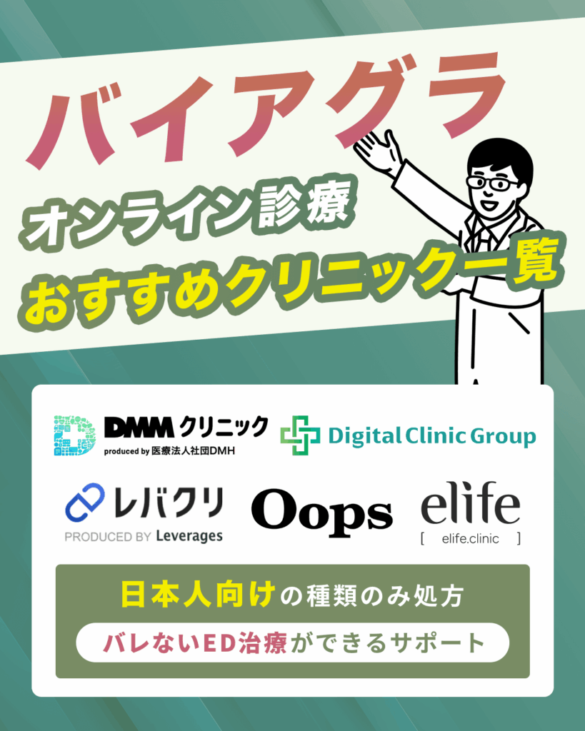 バイアグラ通販のおすすめオンライン診療一覧